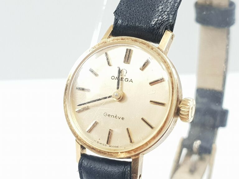 PIĘKNY ZŁOTY ZEGAREK OMEGA DAMSKI 14K 585 VINTAGE