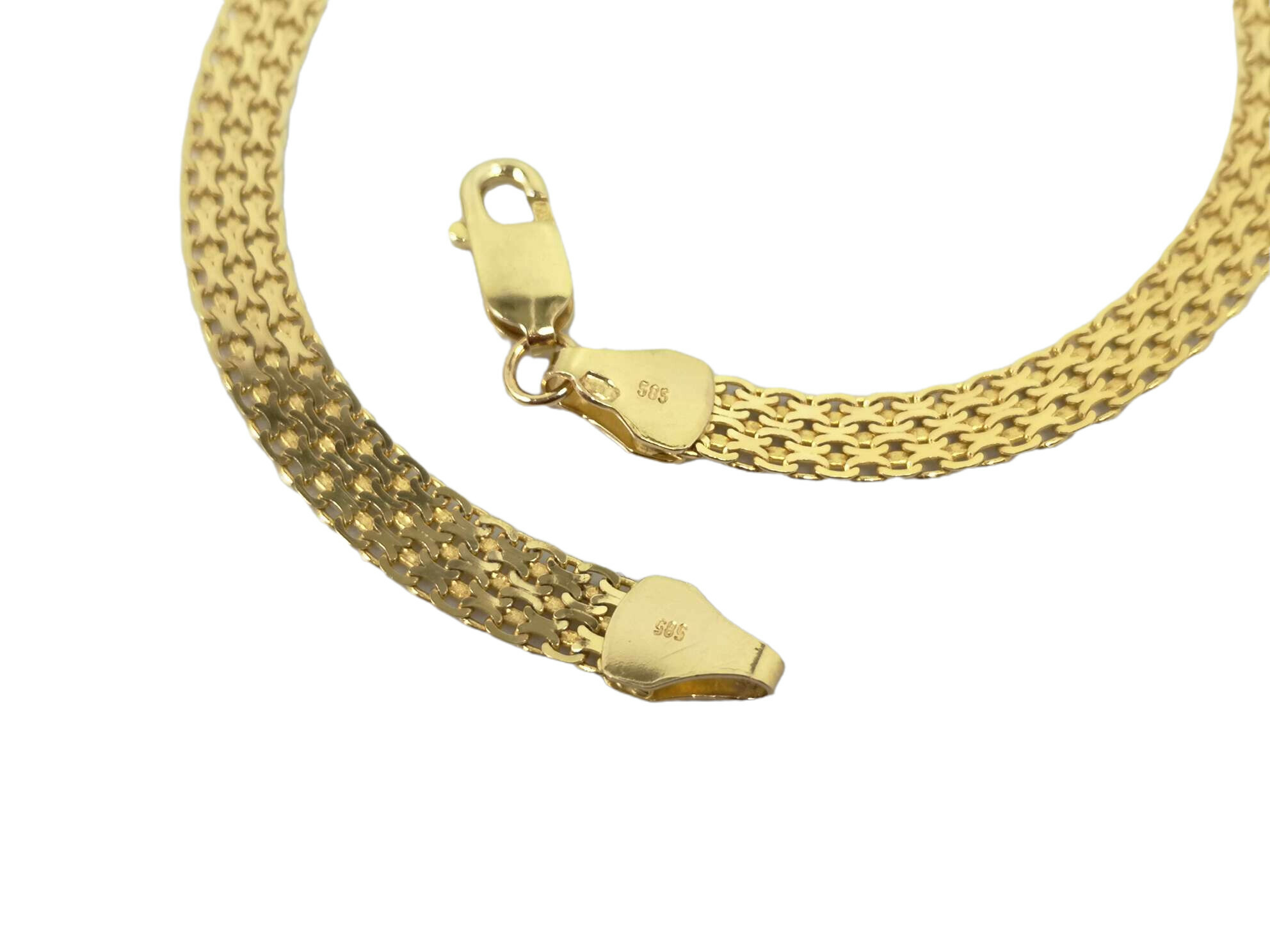 zlota-bransoletka-585-341g-bismarck-18cm-stan-uzywany