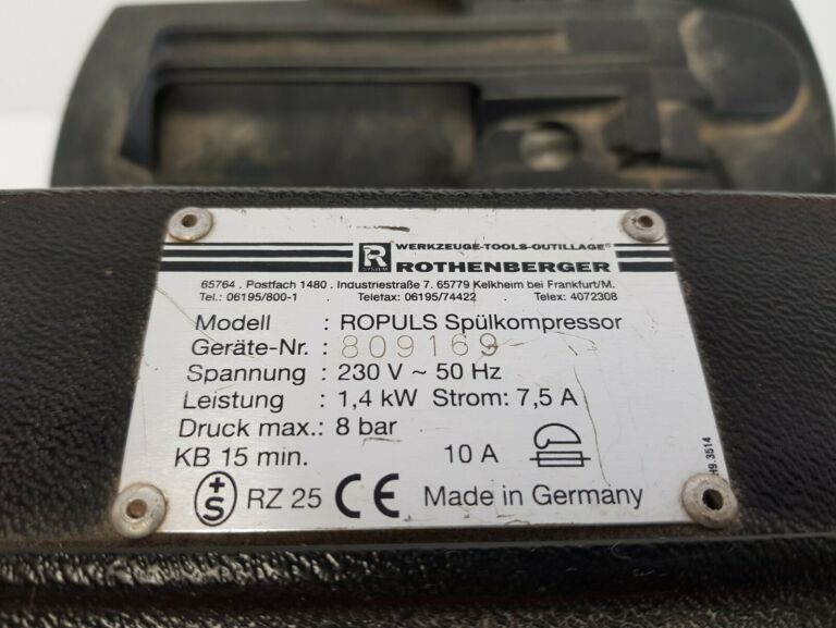 ROTHENBERGER SPRĘŻARKA DO PŁUKANIA INSTALACJI
