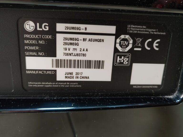 MONITOR LG 29UM69G-B +ZASILACZ