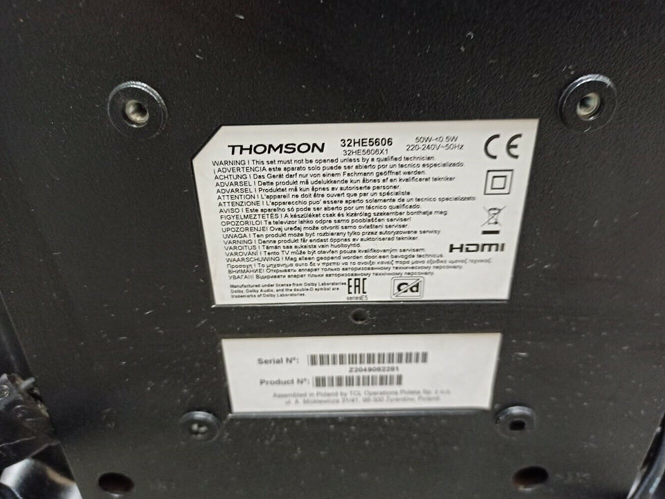 Télécommande Pour TV Thomson 32HE5606 / 32HE5606X1 / 32HE5626 - Neuf, Compatible RC802