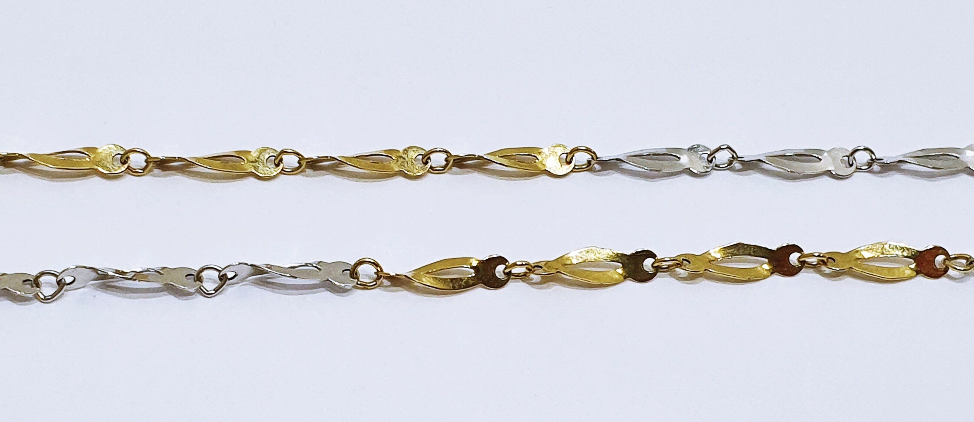 zloty-dwukolorowy-lancuszek-pr585-dl50cm-317g-dlugosc-calkowita-5000