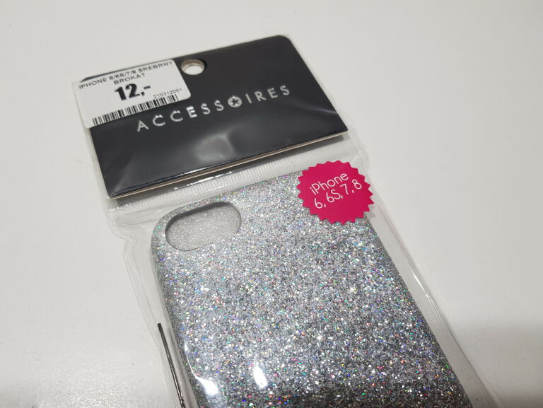 ETUI CASE IPHONE 6 6S 7 8 SREBRNY BROKAT