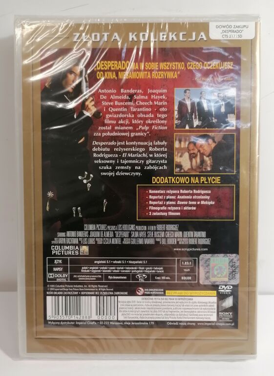 FILM DVD DESPERADO ZLOTA KOLEKCJA FOLIA KLASYK