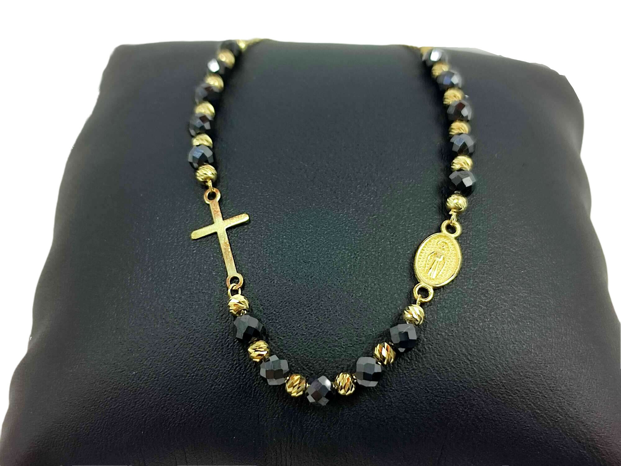 nowa-zlota-bransoletka-czarn-zlot-kuleczki-krzyzyk-marka-248811-958954
