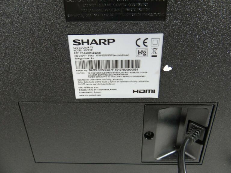 TELEWIZOR SHARP LC40FG3242
