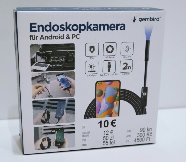 GEMBIRD ELASTYCZNA KAMERA INSPEKCYJNA USB ENDOSKO