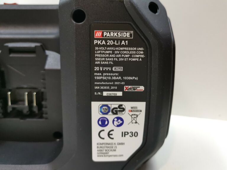 AKUMULATOROWY KOMPRESOR PARKSIDE
