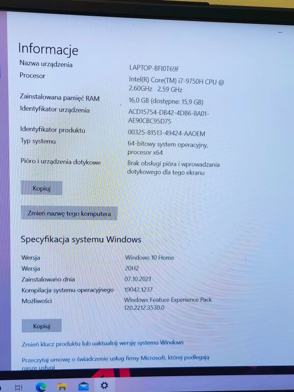 LAPTOP ASUS ROG STRIX SCAR III I7 16GB 1TB RTX GW