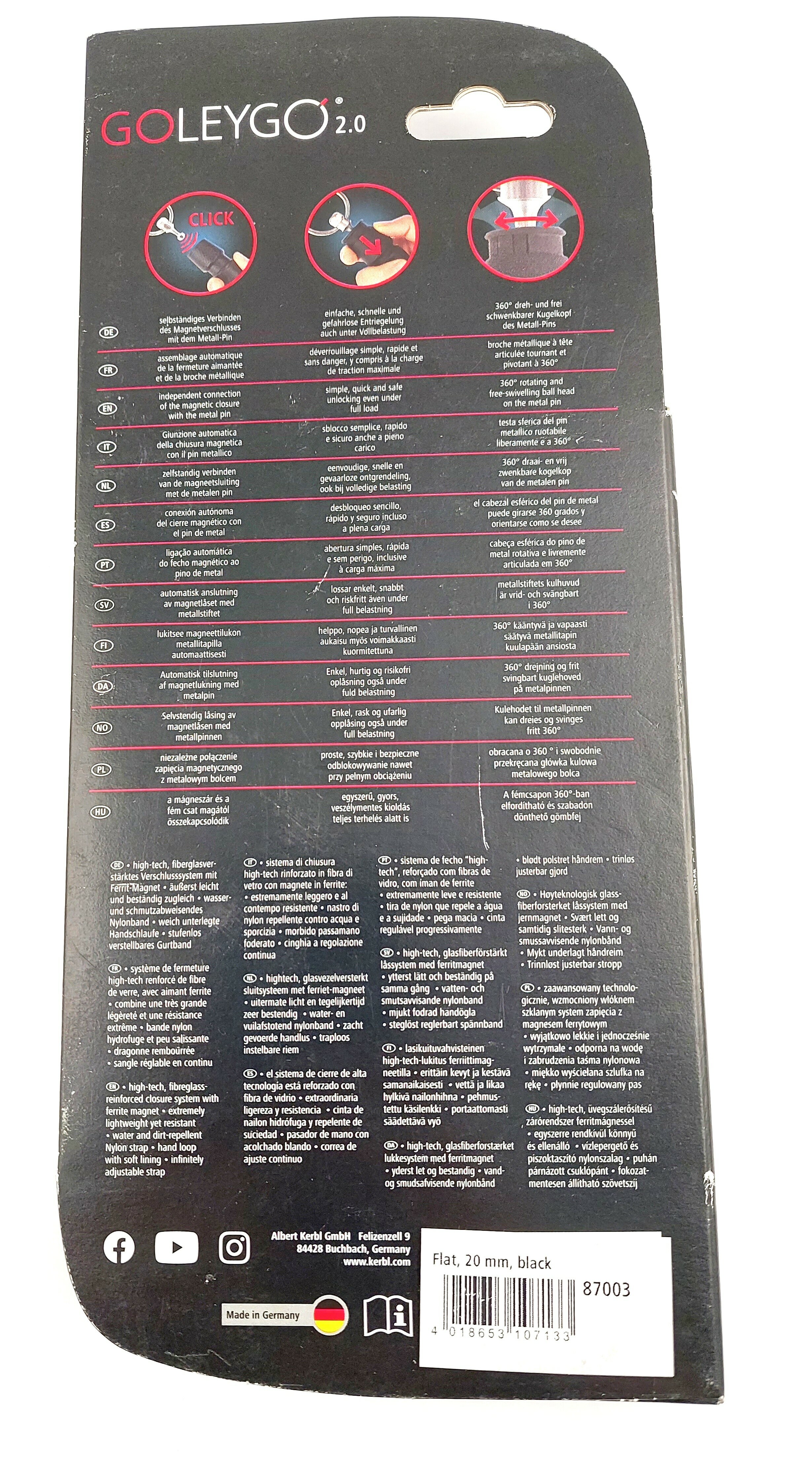 smycz-z-adapterem-goleygo-20-czarna-ean-gtin-4018653107263