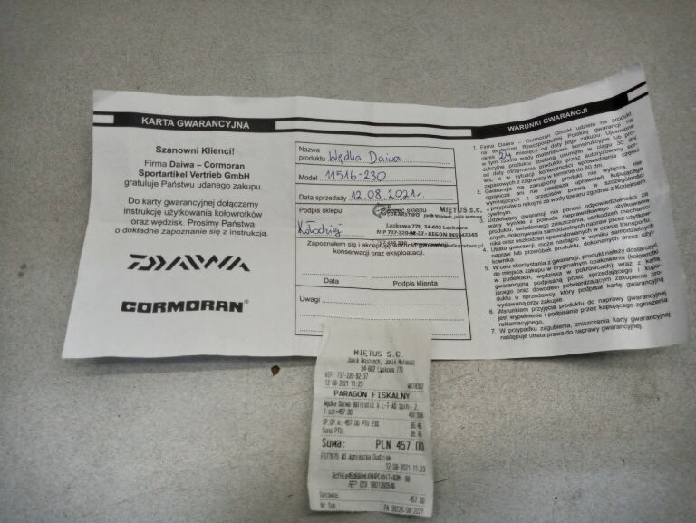 WĘDKA DAIWA BALLISTIC X 78L-T 2.30M +PAR 12.08.21