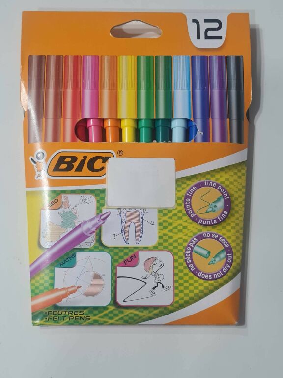 FLAMASTRY BIC 12 KOLOROW