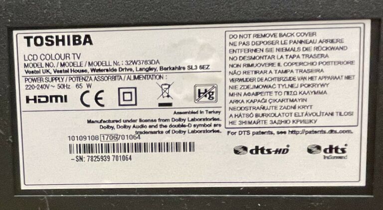 TELEWIZOR TOSHIBA 32W3763DA