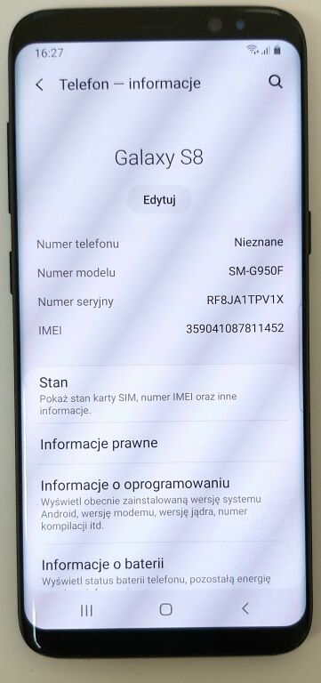 TELEFON SAMSUNG GALAXY S8 SM-G950F 4/64 GB