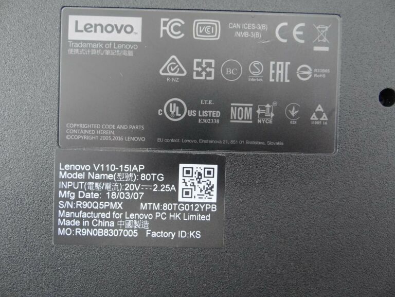 LAPTOP LENOVO V110-15IAP