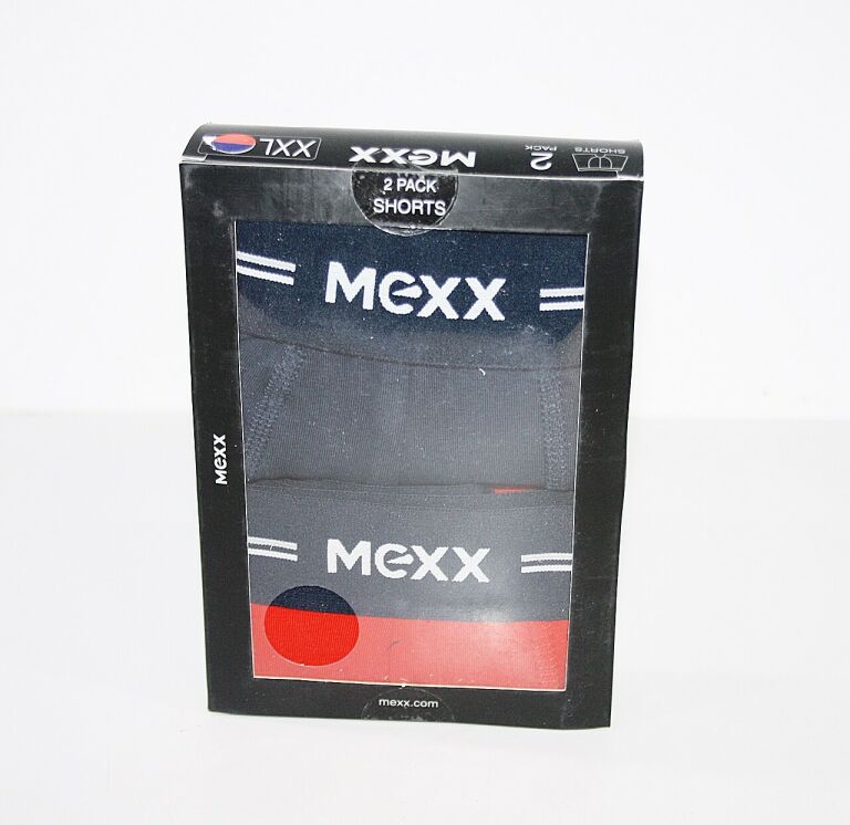 MEXX BOKSERKI 2 PACK XXL CZERWONO CZARNE