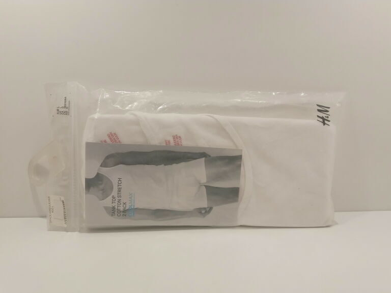 PODKOSZULKI H&M 2 PACK BIAŁE ROZMIAR L
