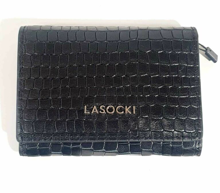 PORTFEL LASOCKI 2W1-006-AW21- CZARNY/WĘŻOWY WZÓR