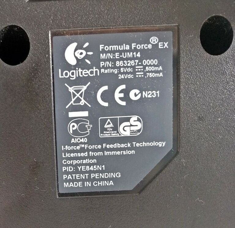 KIEROWNICA LOGITECH FORMULA FORCE EX E-UM14