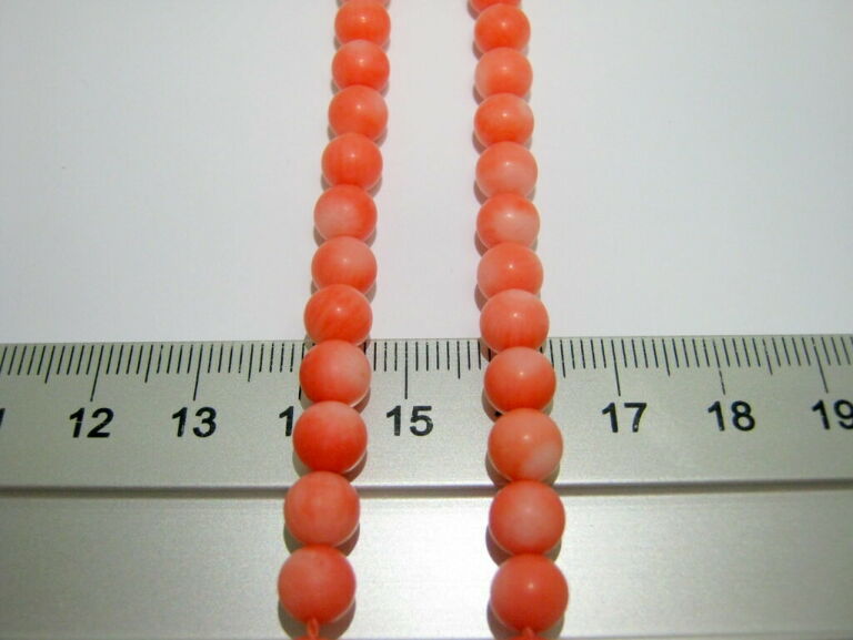 NASZYJNIK KORAL BAMBUSOWY 27,10G 45CM CERTYFIKAT