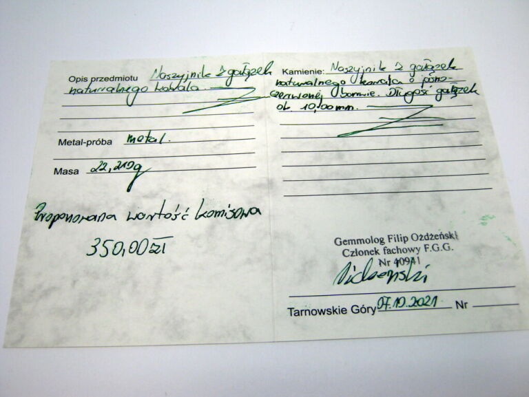 NASZYJNIK KORAL NATURALNY 22,21G 45CM CERTYFIKAT