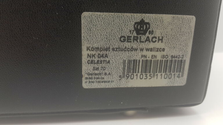 GERLACH CELESTIA NK04A SZTUĆCE 68EL WALIZKA