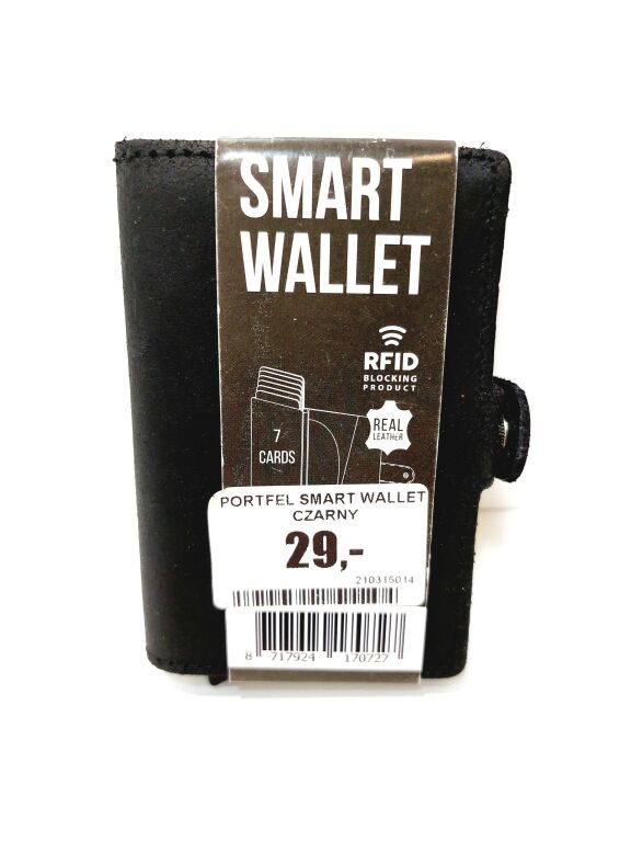 PORTFEL SMART WALLET CZARNY NA KARTY