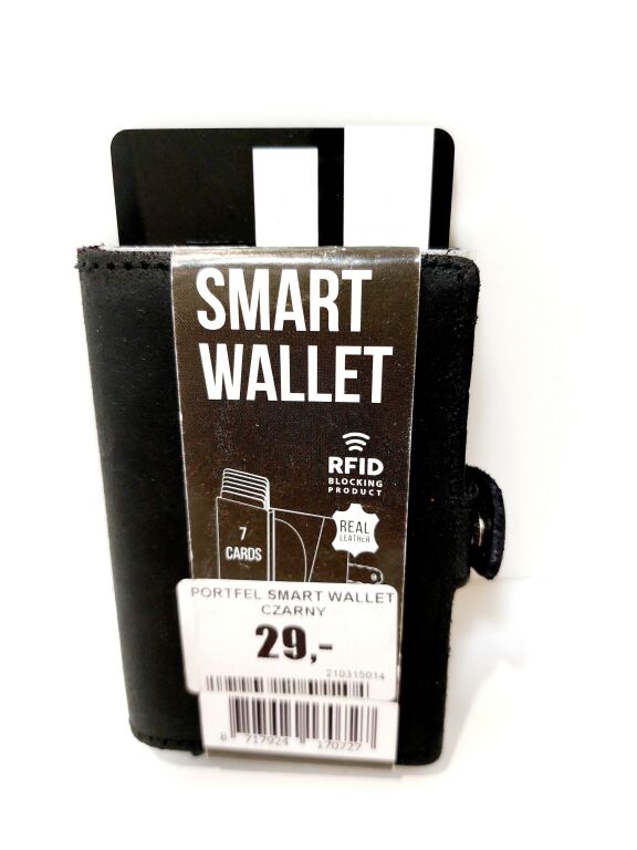 PORTFEL SMART WALLET CZARNY NA KARTY