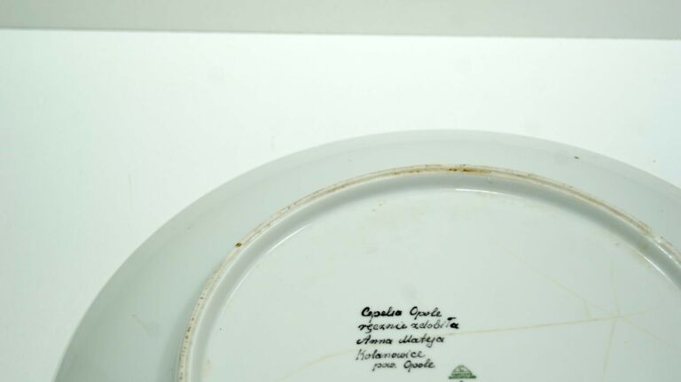 recznie-malowany-talerz-cepelia-opole-chodziez-stan-do-renowacji