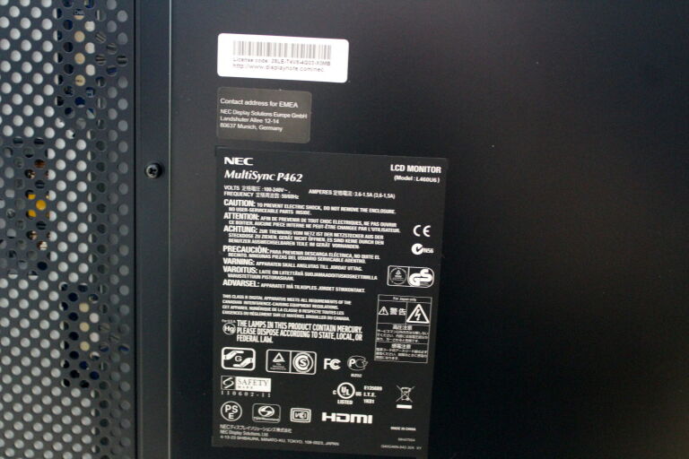 MONITOR PRZEMYSŁOWY NEC MULTISYNC P462 - 46 LCD