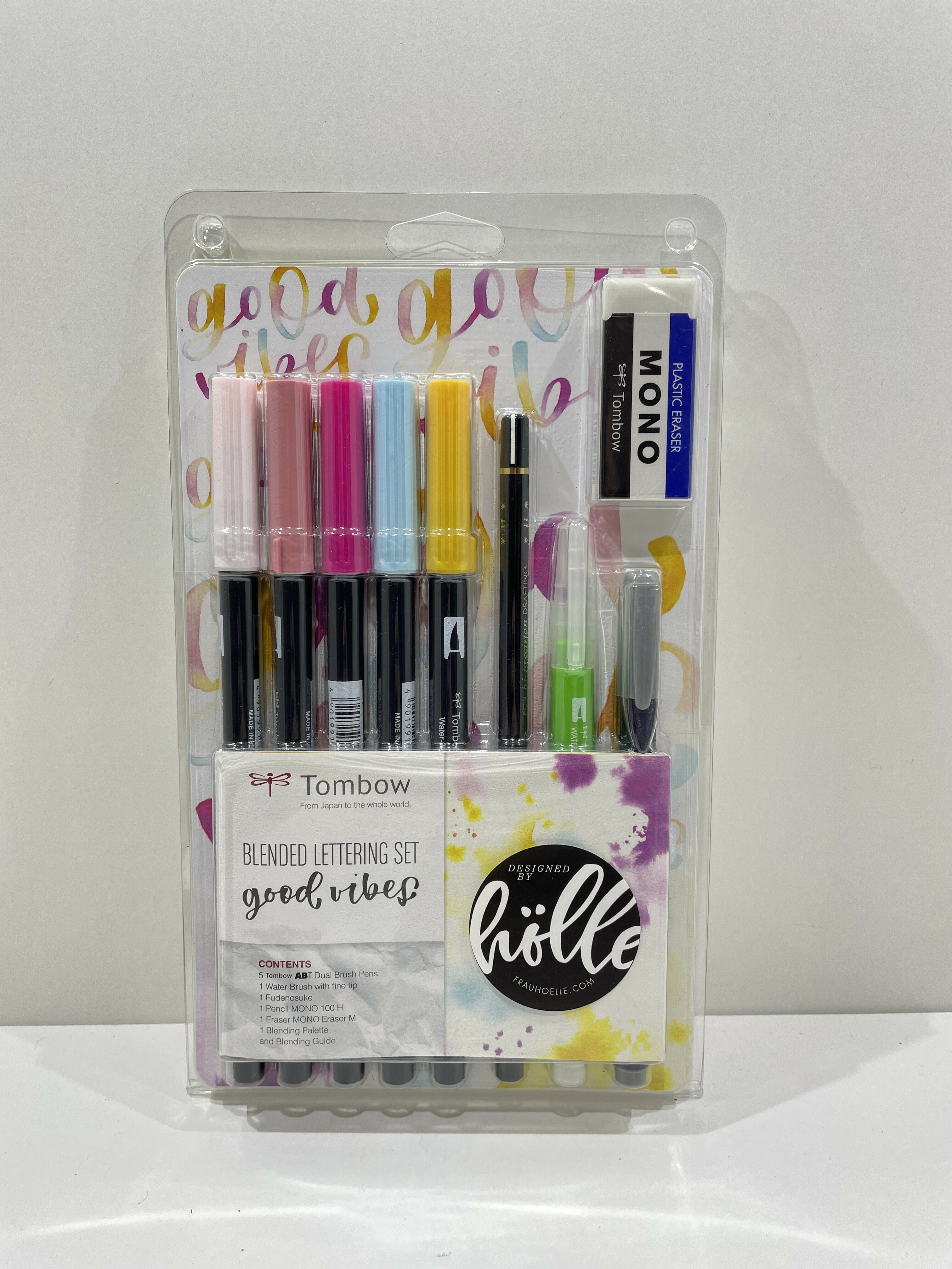 Tombow Lettering set, pens and eraser including instructions, designed by  Frau Hölle (Advanced).