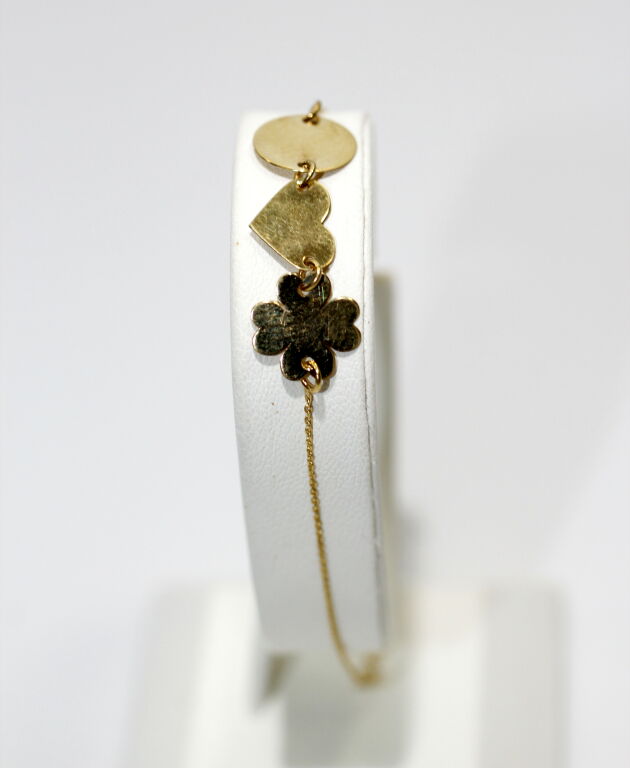 zlota-celebrytka-bransoletka-333-kolo-serce-kwiat-stan-nowy