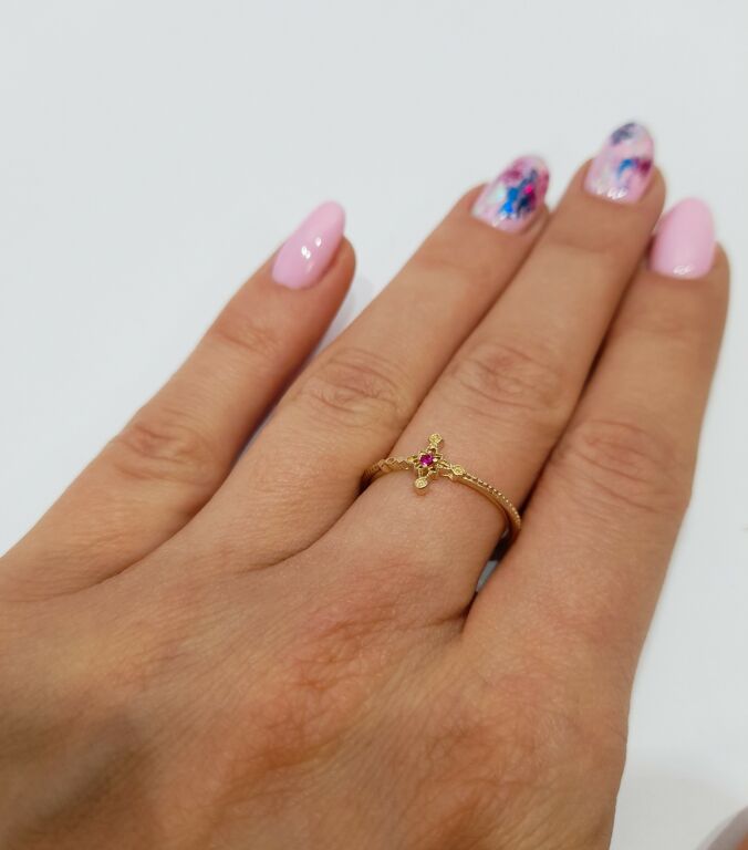 delikatny-zloty-pierscionek-z-rozowa-cyrkonia-120g-585-waga-265