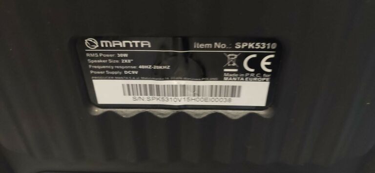 GŁOŚNIK POWER AUDIO MANTA SPK 5310PRO 120W