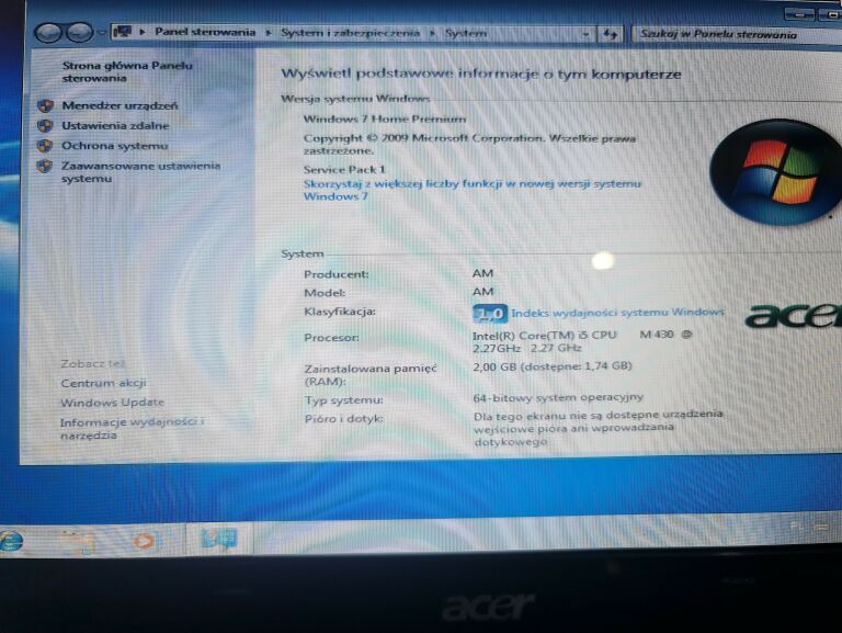 ACER 4820T I5-430 2GB 160GB