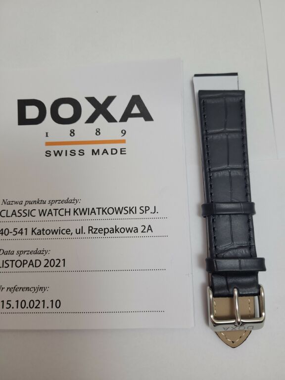 ZEGAREK DOXA 215.10/PUDEŁKO/ GWARANCJA/ + PASEK