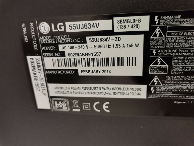 TELEWIZOR LG 55UJ634V + PILOT + GWARANCJA NA ROK