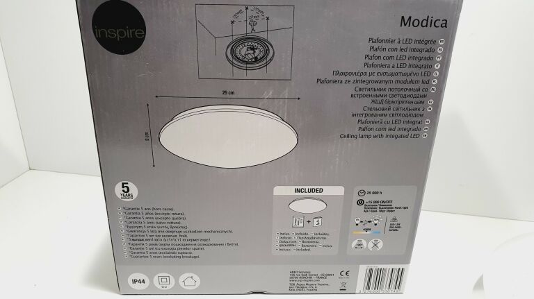 PLAFON ŁAZIENKOWY MODICA IP44 BIAŁY LED 25CM