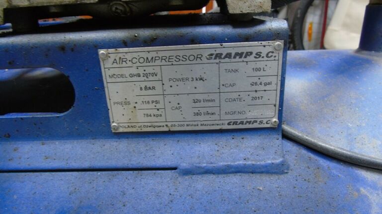 KOMPRESOR OLEJOWY CRAMP GHB 2070V