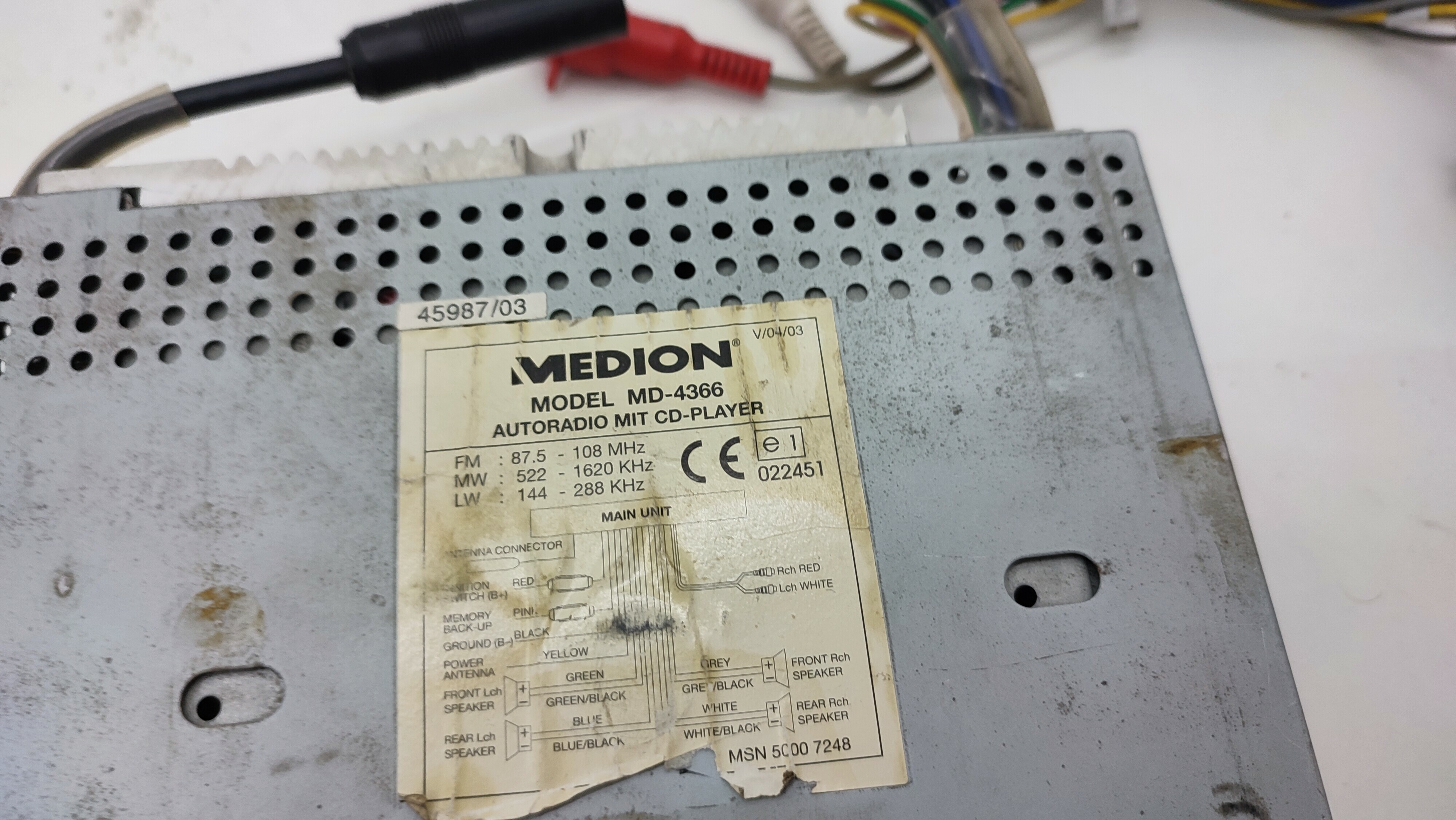 radio-samochodowe-medion-md-4366-na-czesci-rodzaj-akcesoryjny