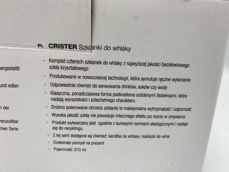 ZESTAW SZKLANEK DO WHISKY DUKA CRISTER