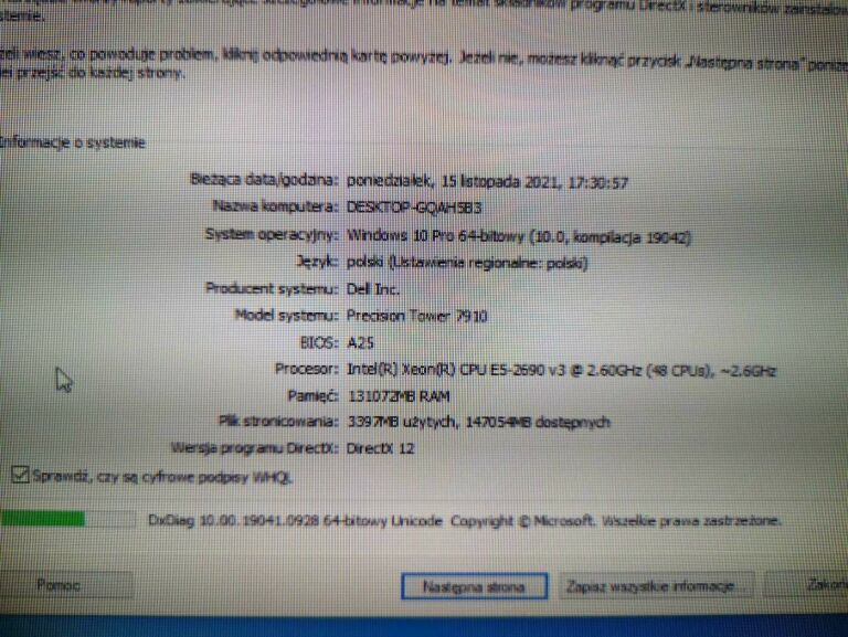 KOMPUTER DELL PRECISION T7910 E5 128GB RAM 500 GB