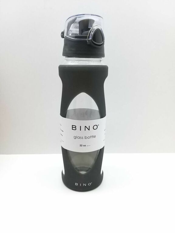 BUTELKA BINO GLASS BOTTLE 650 ML SZARA
