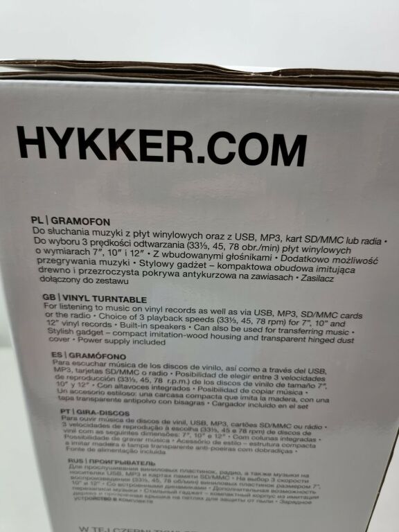HYKKER GRAMOFON VINYL TURNTABLE