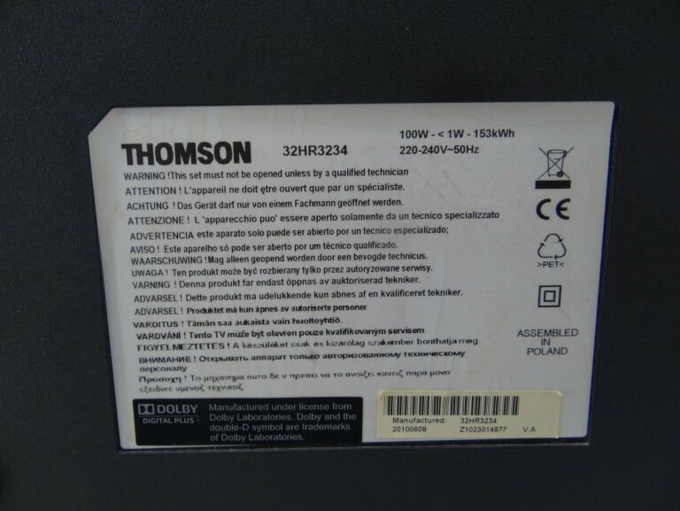 TELEWIZOR THOMSON 32HR3234