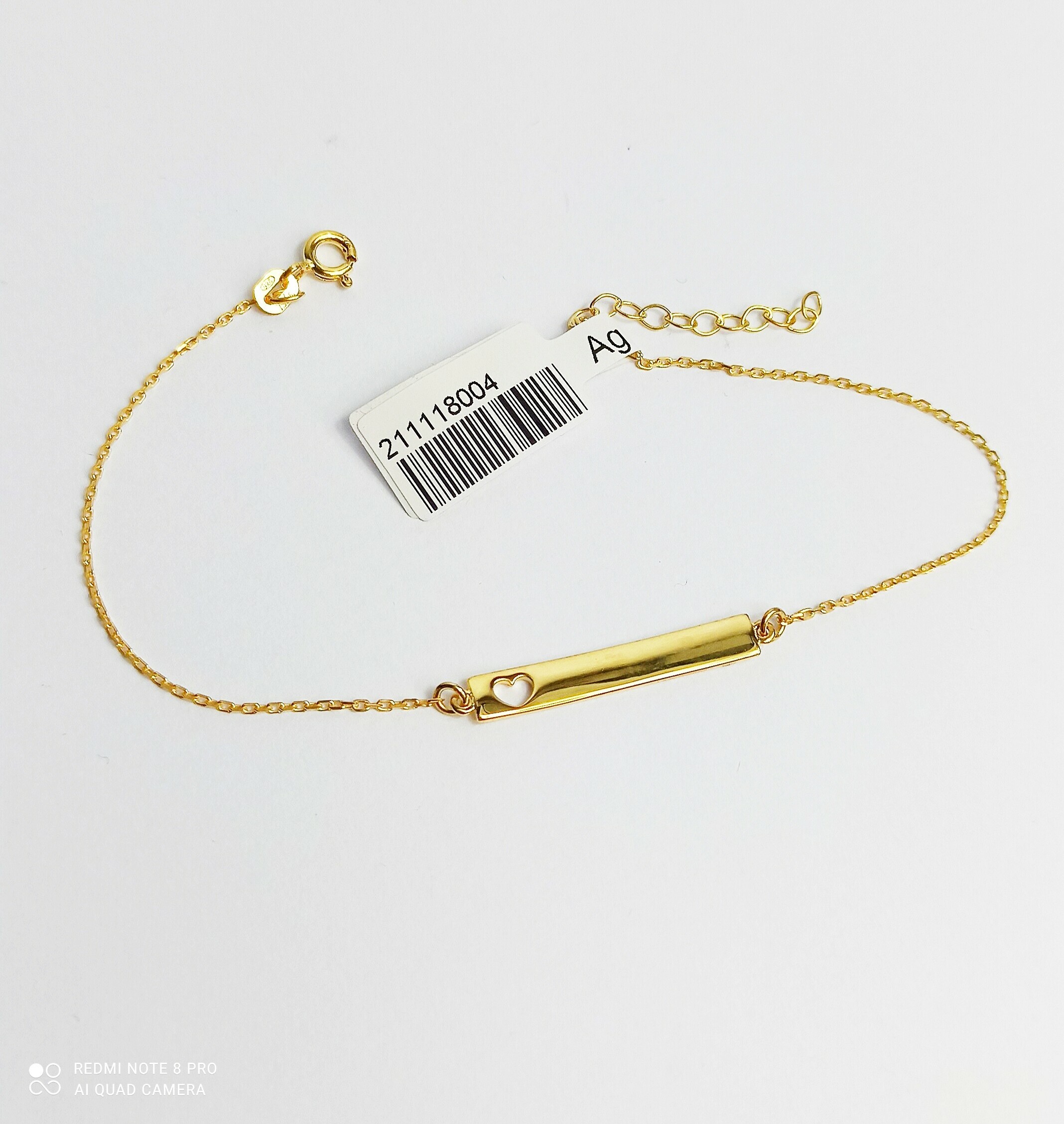 srebrna-pozlacana-bransoletka-celebrytka-serce-stan-powystawowy