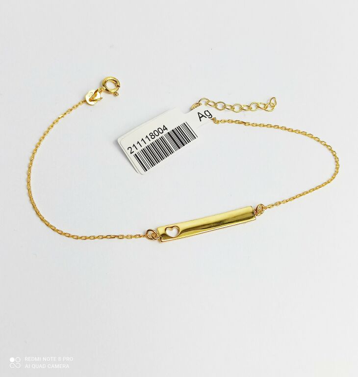 srebrna-pozlacana-bransoletka-celebrytka-serce-stan-powystawowy