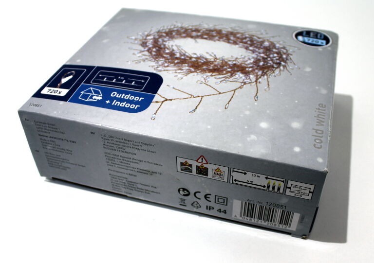 ŁAŃCUCH ŚWIETLNY OBI 720 LED ZIMNY BIAŁY 9M