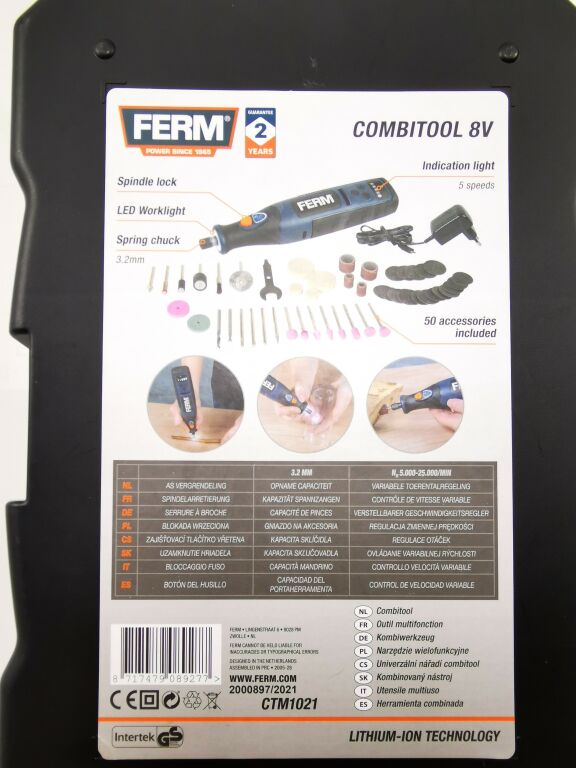 MULTI SZLIFIERKA PROSTA FERM COMBITOOL 8V