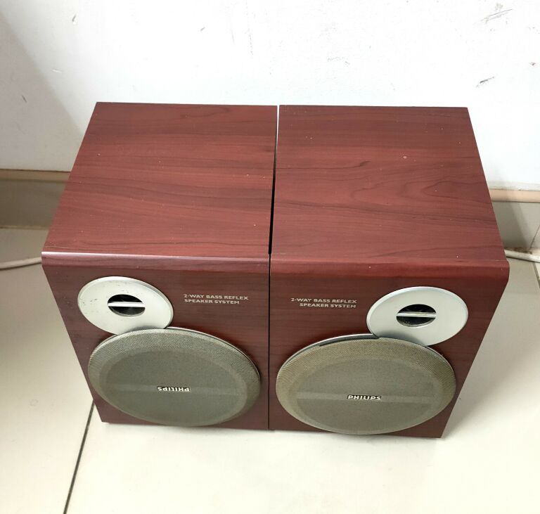 DWA GŁOŚNIKI PHILIPS BASS REFLEX SPEAKER